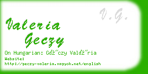 valeria geczy business card